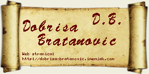 Dobriša Bratanović vizit kartica